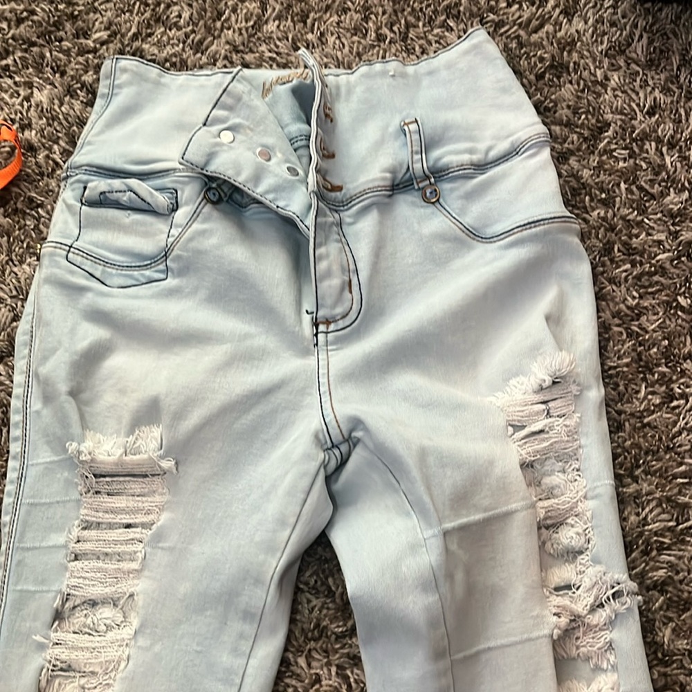 Colombian skinny ripped jeans